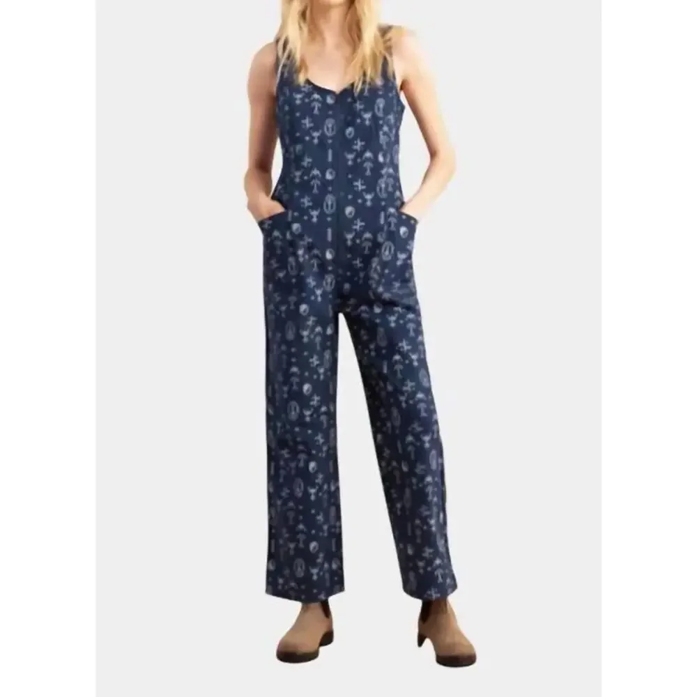 Roark Open Roads Open Mind Teal Dark Blue Jumpsuit size large